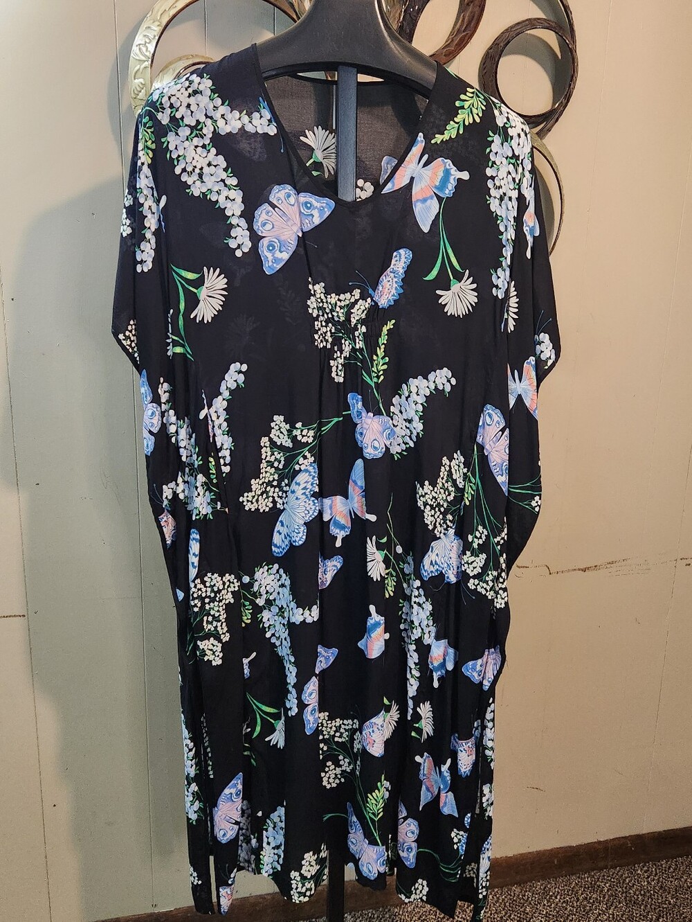 JOYSPUN Beautiful Butterfly Print Kaftan